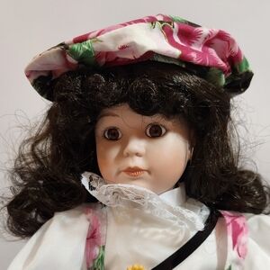 Genuine Porcelain Doll. Amanda Star collection with stand